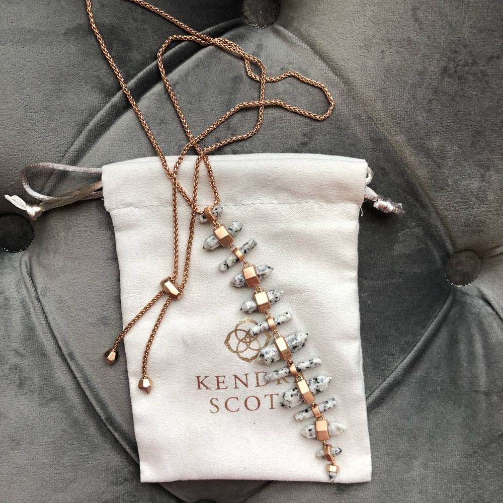 Kendra Scott Samantha Necklace in Gray Granite
